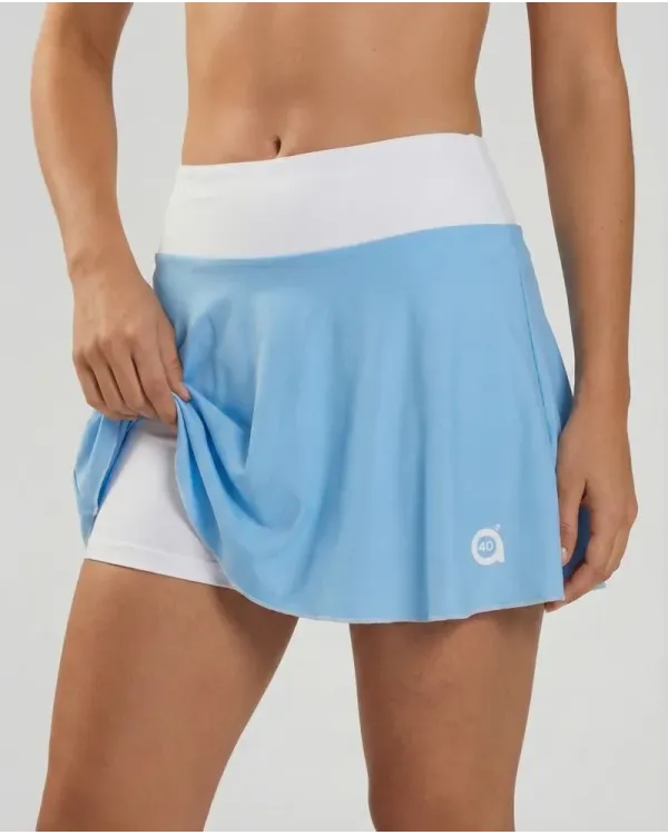 Falda FULL Celeste/Blanco