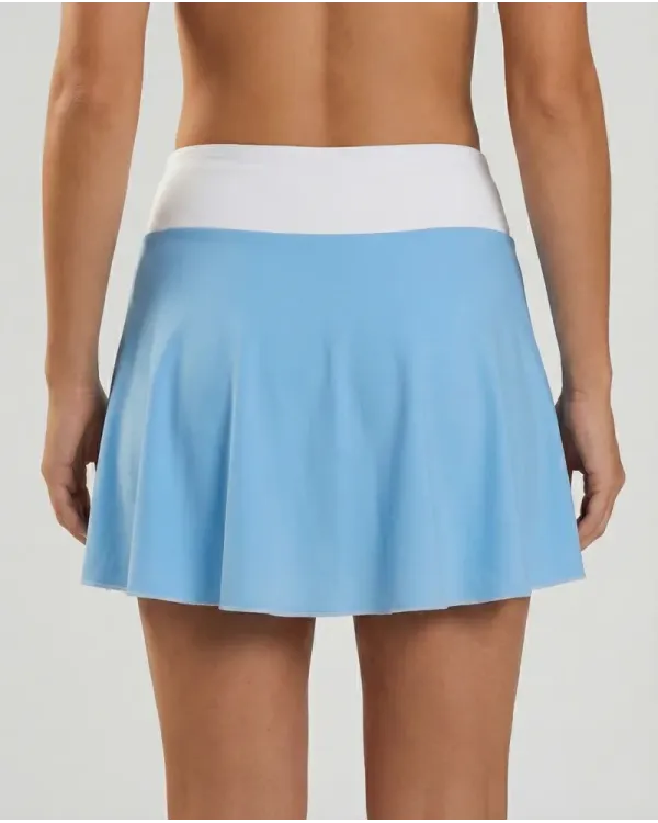 Falda FULL Celeste/Blanco