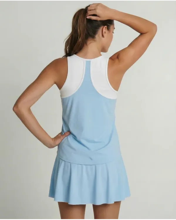 Falda FULL Celeste/Blanco