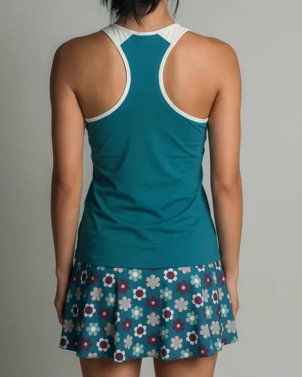 CANCION Tank Top Petrol Sand