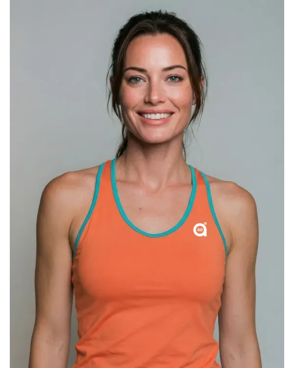 Camiseta SKY Orange/turquesa